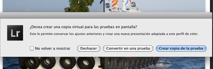 copias virtual en pruebas en pantalla lightroom 4.0